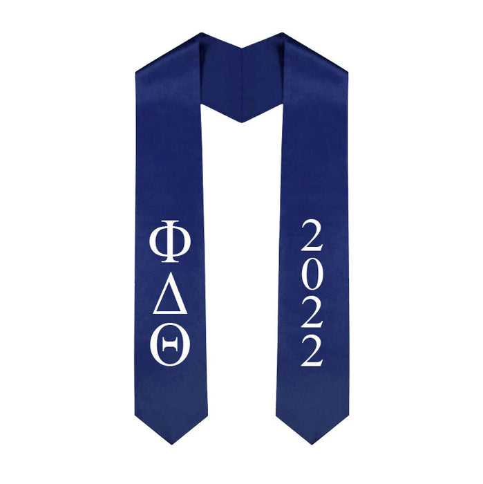 Phi Delta Theta Vertical Grad Stole with Letters & Year