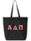 Alpha Delta Pi Large Zippered Tote Bag with Sewn-On Letters