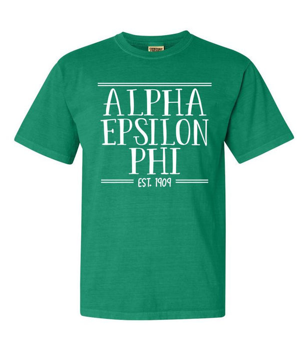 Alpha Epsilon Phi Custom Comfort Colors Crewneck T-Shirt