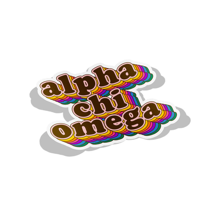 Alpha Chi Omega Retro Sorority Decal
