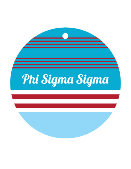 Phi Sigma Sigma Color Block Sunburst Ornament