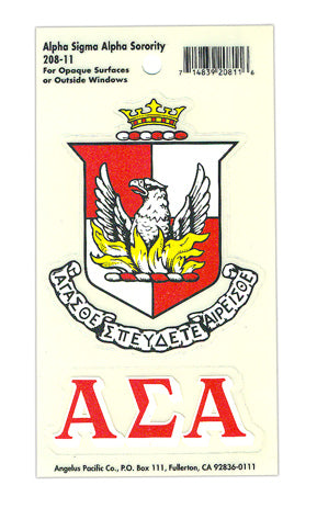 Alpha Sigma Alpha Crest Decal