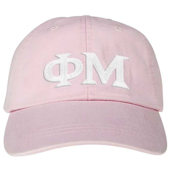 Phi Mu Greek Letter Embroidered Hat