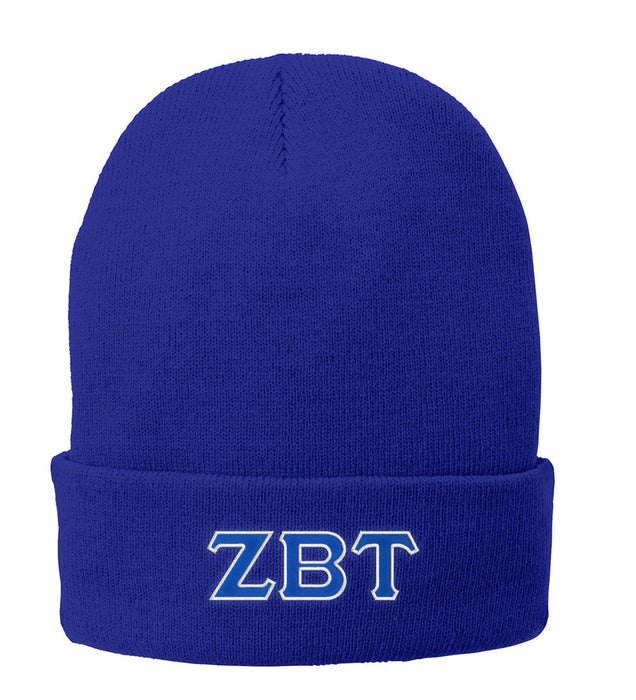 Zeta Beta Tau Lettered Knit Cap