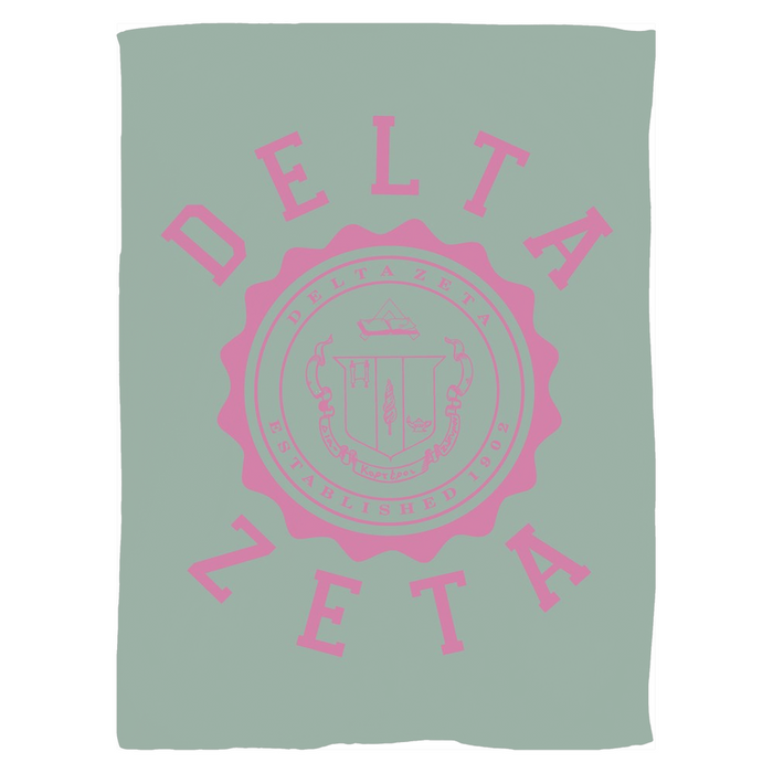 Delta Zeta Seal Fleece Blankets Delta Zeta Seal Fleece Blankets