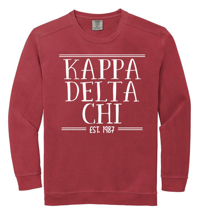 Kappa Delta Chi Comfort Colors Custom Sorority Sweatshirt