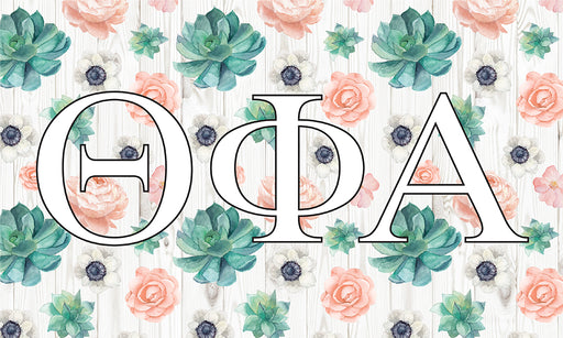 Theta Phi Alpha Succulent Flag