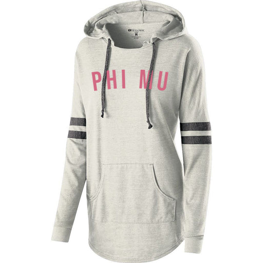 Phi Mu Hooded Low Key Pullover