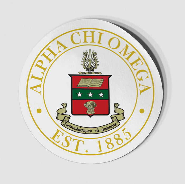 Alpha Chi Omega Circle Crest Decal