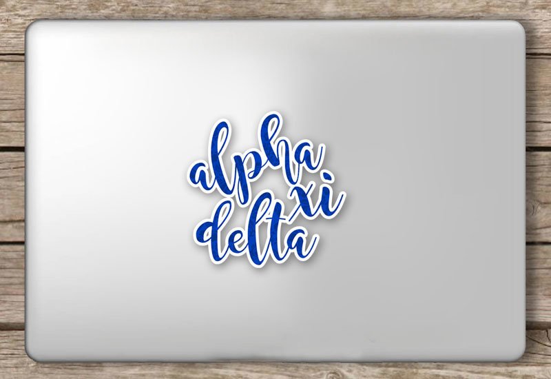 Alpha Xi Delta Script Sticker