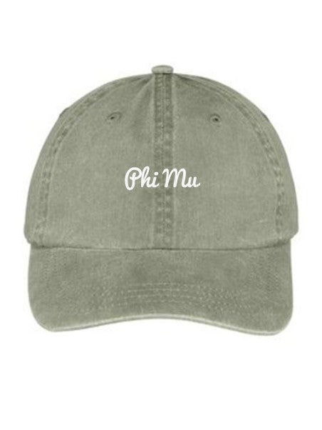 Phi Mu Nickname Embroidered Hat