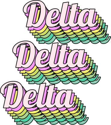Delta Delta Delta Greek Stacked Sticker