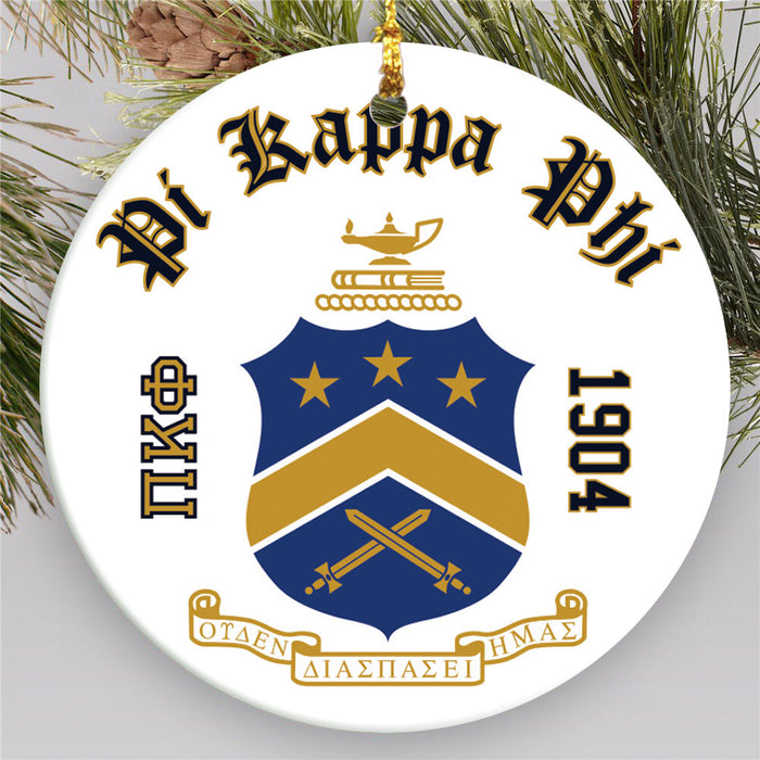 Pi Kappa Phi.jpg Round Crest Ornament