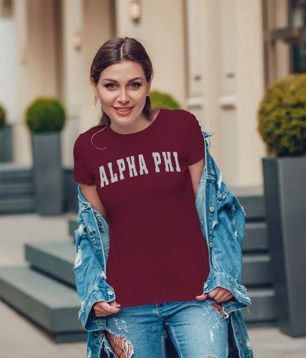 Alpha Phi Varsity Letterman Letter T-Shirt