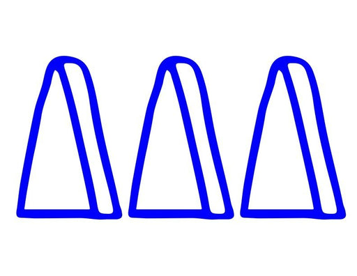 Delta Delta Delta Inline Greek Letter Sticker - 2.5