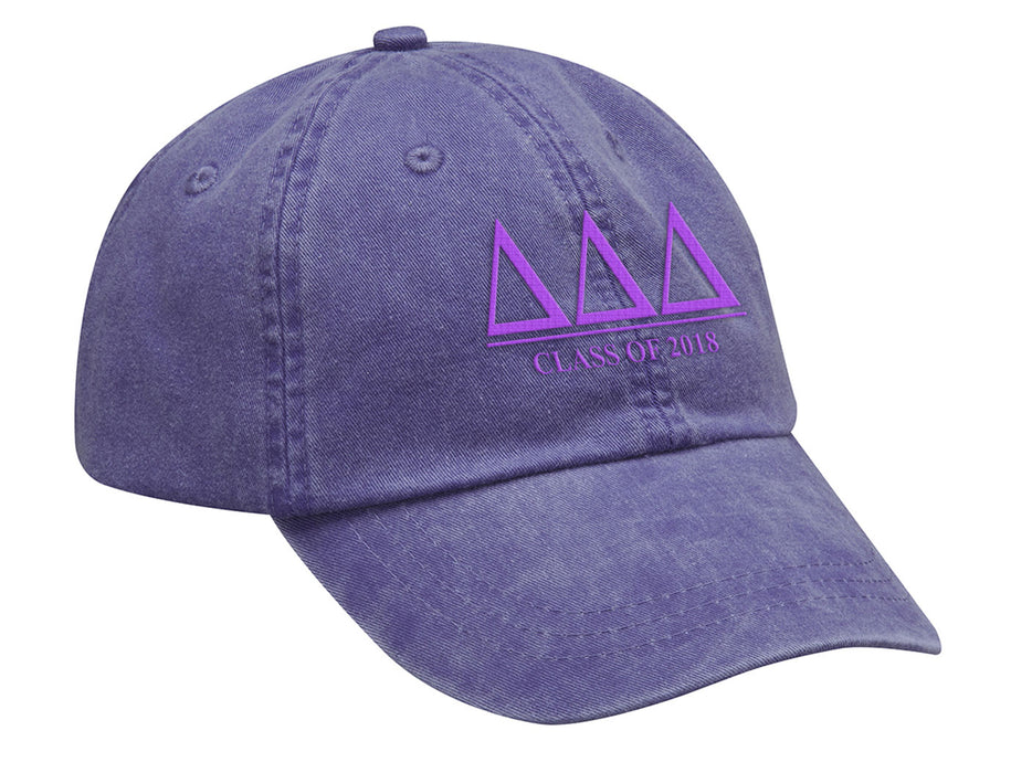 Delta Delta Delta Embroidered Hat with Custom Text