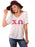 Chi Omega Floral Letters Slouchy V-Neck Tee