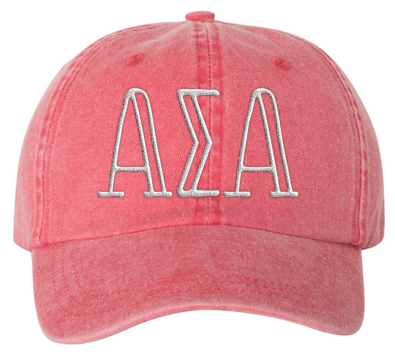 Alpha Sigma Alpha Sorority Greek Carson Embroidered Hat