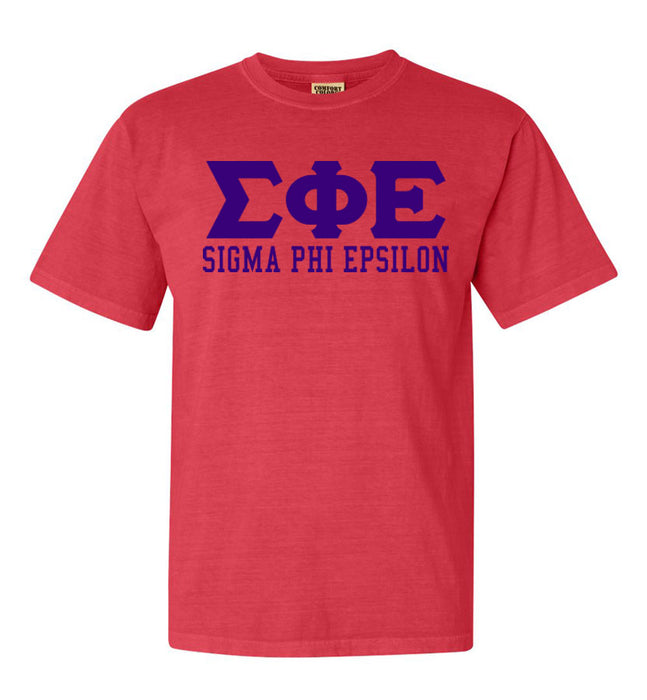Sigma Phi Epsilon Custom Comfort Colors Greek T-Shirt