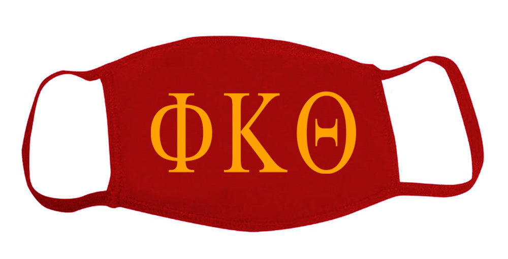Phi Kappa Theta Face Mask With Big Greek Letters