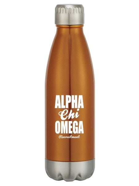 Alpha Chi Omega Cursive Impact Swig Bottle