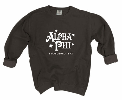 Alpha Phi Comfort Colors Custom Stars Sorority Sweatshirt