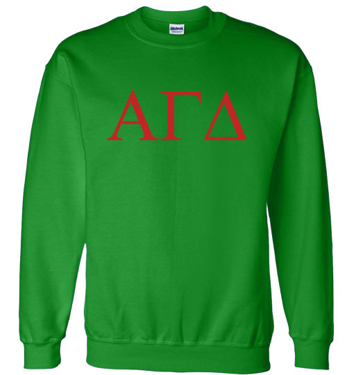 Alpha Gamma Delta World Famous Lettered Crewneck Sweatshirt