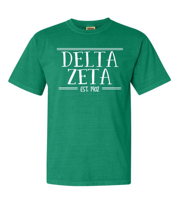 Delta Zeta Custom Comfort Colors Crewneck T-Shirt
