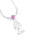 Delta Zeta Sterling Silver Lavaliere Pendant with Swarovski Crystal