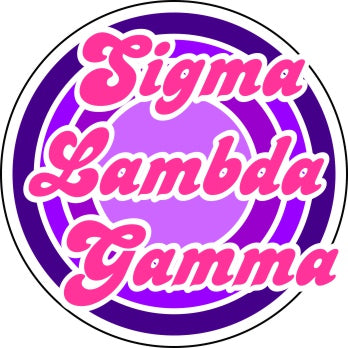 Sigma Lambda Gamma Funky Circle Sticker