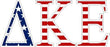 Delta Kappa Epsilon American Flag Letter Sticker - 2.5