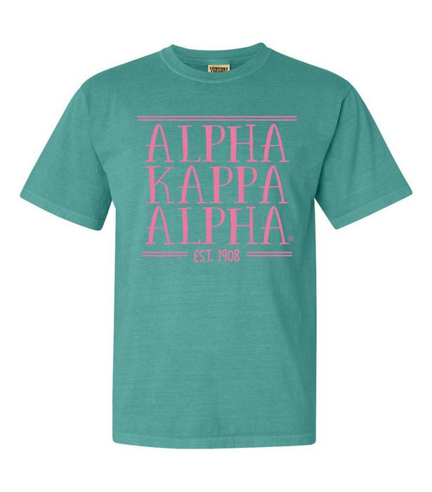 Alpha Kappa Alpha Custom Comfort Colors Crewneck T-Shirt