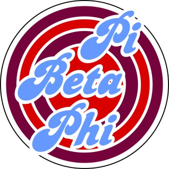 Pi Beta Phi Funky Circle Sticker