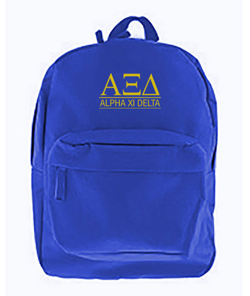 Alpha Xi Delta Custom Embroidered Backpack
