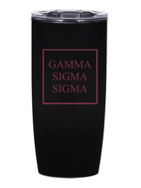 Gamma Sigma Sigma Box Stacked 19 oz Everest Tumbler