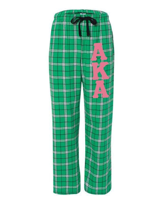 Alpha Kappa Alpha Pajama Pants with Sewn-On Letters