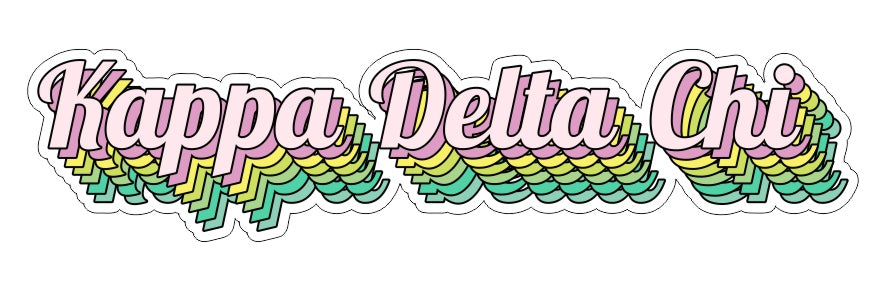 Kappa Delta Chi New Hip Stepped Sticker