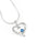 Alpha Delta Pi Sterling Silver Heart Pendant with Colored Swarovski Crystal