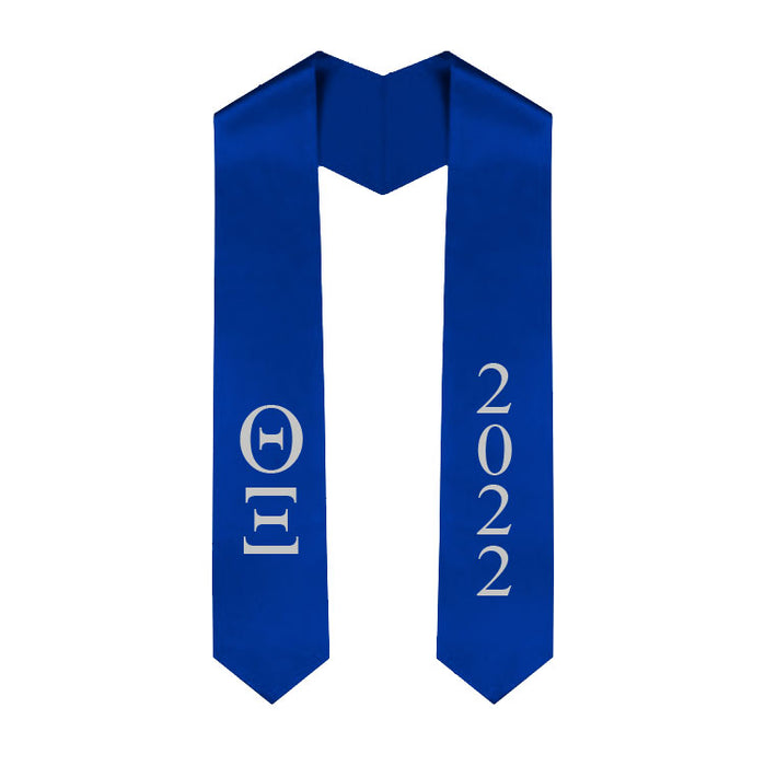 Theta Xi Vertical Grad Stole with Letters & Year