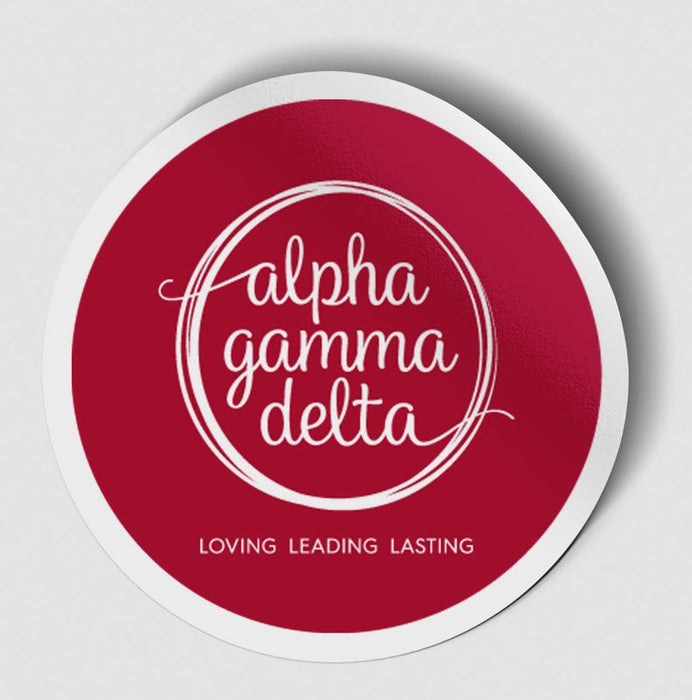 Alpha Gamma Delta Logo Circle Sticker