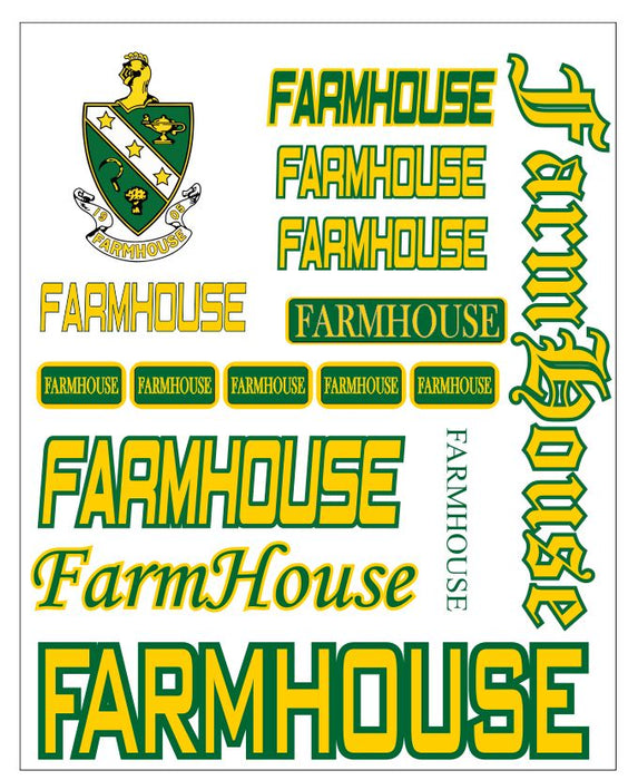 Farmhouse Multi Greek Decal Sticker Sheet