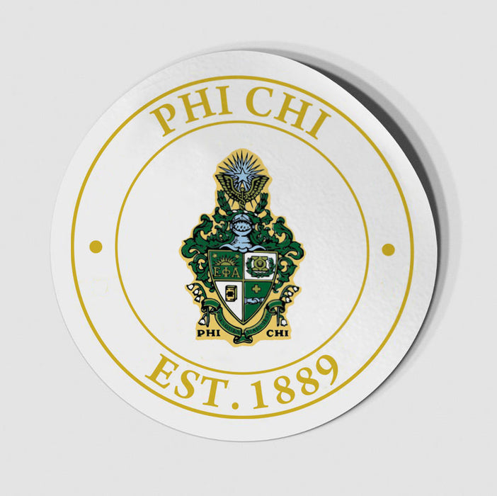 Phi Chi Circle Crest Decal