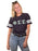 Phi Sigma Sigma Unisex Jersey Football Tee with Sewn-On Letters