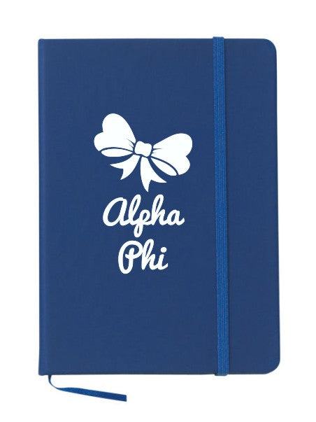 Alpha Phi Bow Notebook