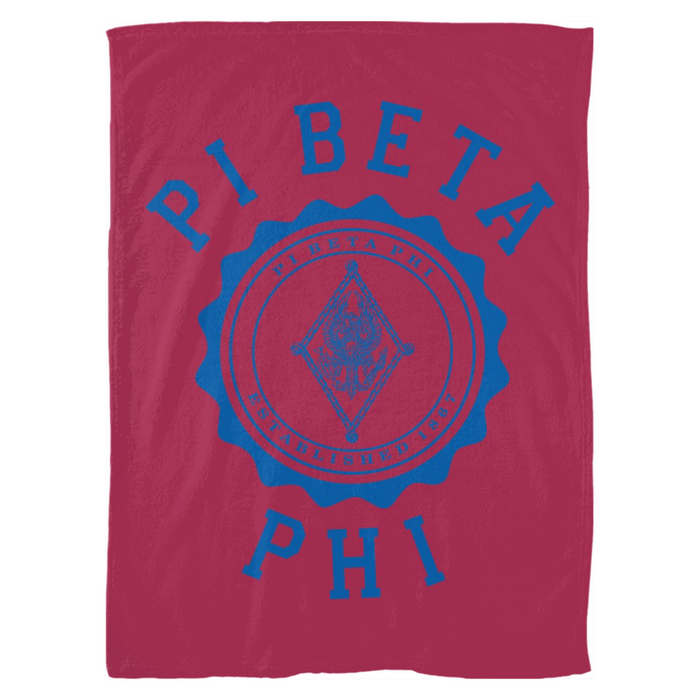 Pi Beta Phi Seal Fleece Blankets Pi Beta Phi Seal Fleece Blankets