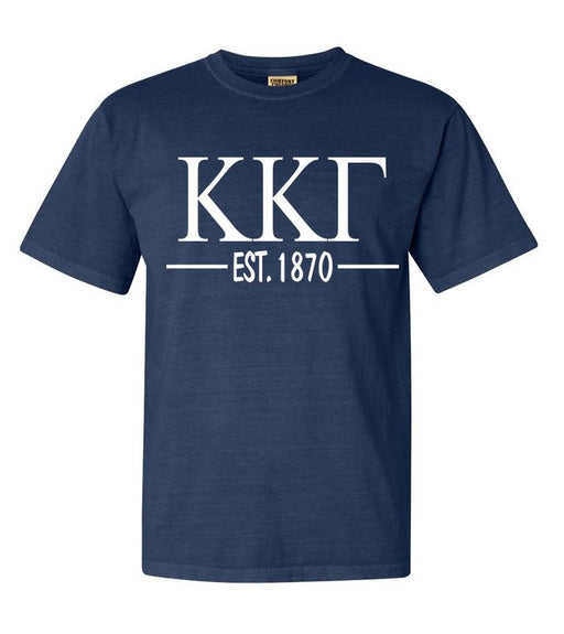 Kappa Kappa Gamma Comfort Colors Established Sorority T-Shirt