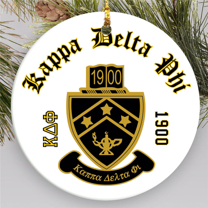 Kappa Delta Phi.jpg Round Crest Ornament