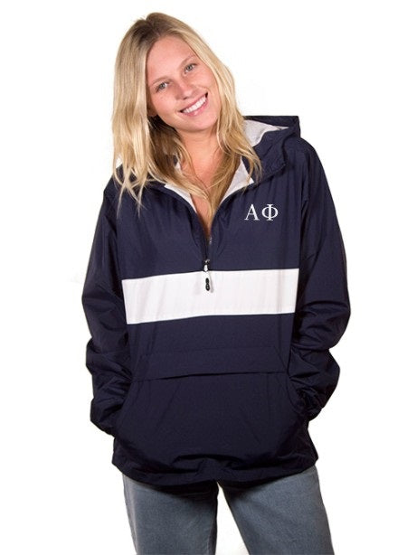 Alpha Phi Embroidered Zipped Pocket Anorak