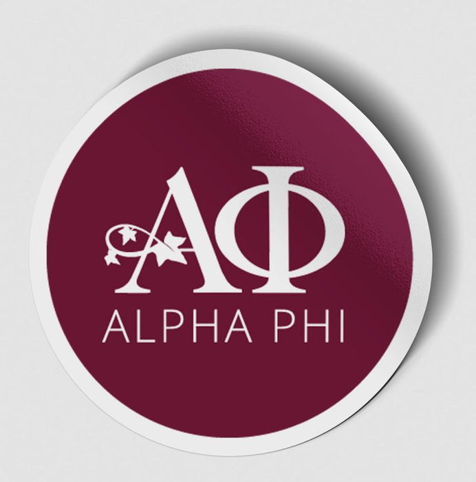 Alpha Phi Logo Circle Sticker
