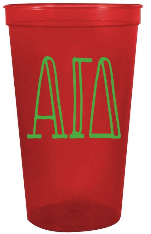 Alpha Gamma Delta Inline Giant Plastic Cup